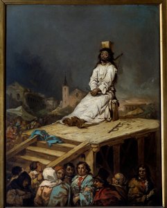 Inkwizycja: „” kłąb”” Obraz Eugenio Lucas y Velasquez (1817-1870) XIX-wieczne słońce. 0,53x0,41 m Lille, Musee des Beaux Arts