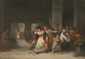 Wewnątrz kościoła, ok. 1860-66 (olej na blasze)