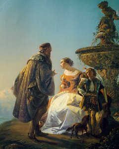 Portret Tycjana i Irene da Spilimbergo, autorstwa Eugenio Moretti Larese (1822-1874) autorstwa Eugenio Moretti Larese