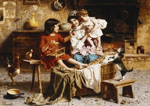 Zabawne dziecko autorstwa Eugenio Zampighi