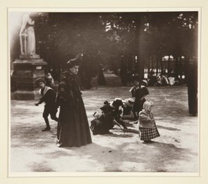 Dzieci - Ogród Luksemburski autorstwa Eugène Atget