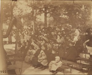 Guignol, Ogrody Luksemburskie autorstwa Eugène Atget
