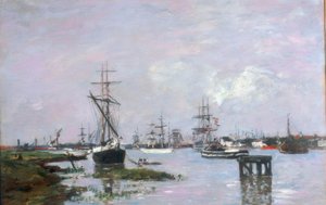 Antwerpia, port autorstwa Eugene Louis Boudin