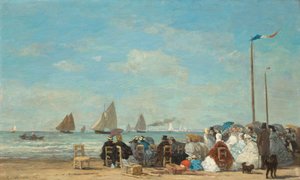 Scena na plaży w Trouville