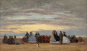 Plaża w Villerville autorstwa Eugène Boudin
