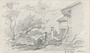 Kobiety przy studni, Allinges autorstwa Eugène Boudin