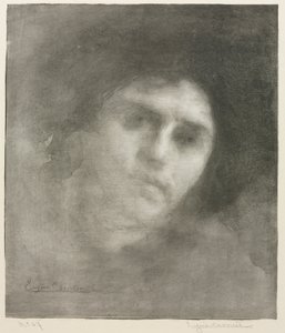 Duży talerz Madame Eugène Carrière, 1893. autorstwa Eugène Carrière
