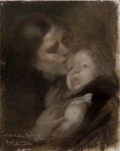 „Matka i dziecko”, ok. 1890 r. autorstwa Eugène Carrière