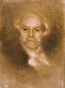 Portret Edmonda de Goncourt (1822-96) z Germinie Lacerteux autorstwa Edmonda i Julesa (1830-70) wydany ok. 1890 (trawiony, wc na welinie) autorstwa Eugène Carrière