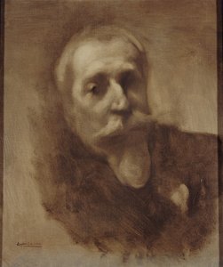 Portret poety, dziennikarza i powieściopisarza Anatole France 1844-1924, ok. 1844-1924. 1900. autorstwa Eugène Carrière