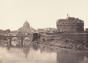 Widok na Zamek Świętego Anioła. S. Pietro, 1848-52.
