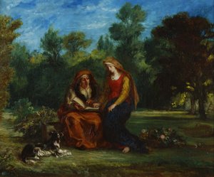 Edukacja Matki Bożej autorstwa Eugène Delacroix