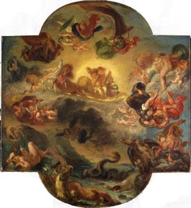Apollo pokonując wężowego Pythona, c. 1853. autorstwa Ferdinand Victor Eugene Delacroix