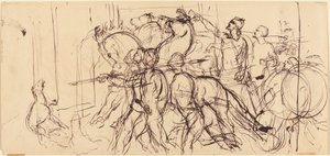 Woźnicy rydwanów. autorstwa Eugène Delacroix