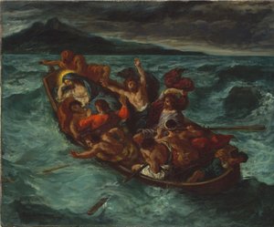 Chrystus śpiący podczas burzy autorstwa Eugène Delacroix
