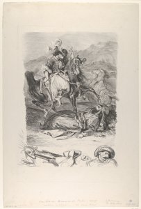 Walka Giaoura i Paszy, 1827., 1827. autorstwa Eugène Delacroix