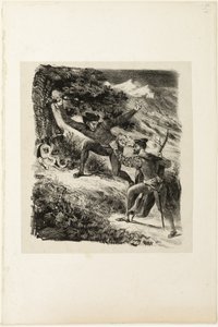 Faust i Mefistofeles w górach Harz autorstwa Eugène Delacroix