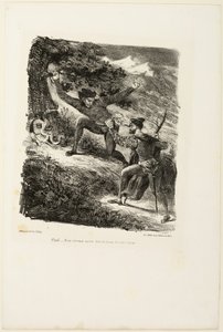 Faust i Mefistofeles w górach Harz, od Fausta autorstwa Eugène Delacroix