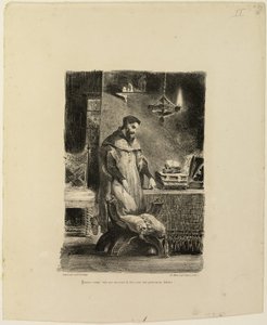 Faust w swoim gabinecie autorstwa Eugène Delacroix