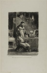 Faust w swoim gabinecie, z Fausta autorstwa Eugène Delacroix