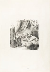 Fronte-boeuf i Czarownica z Ivanhoe autorstwa Eugène Delacroix