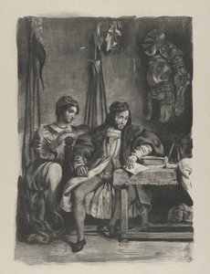 Goetz von Berlichingen pisze swoje wspomnienia, 1836-43., 1836-43. autorstwa Eugène Delacroix