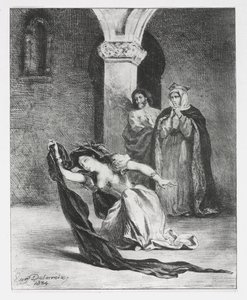 Hamlet: Pieśń Ofelii autorstwa Eugène Delacroix