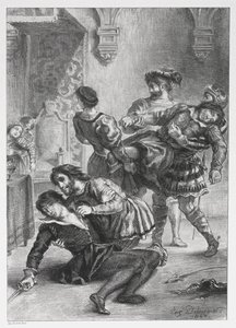 Hamlet: Śmierć Hamleta autorstwa Eugène Delacroix