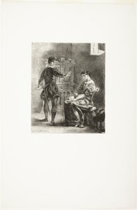 Hamlet i Ofelia autorstwa Eugène Delacroix