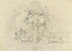 Herkules urzeka Nereusa autorstwa Eugène Delacroix