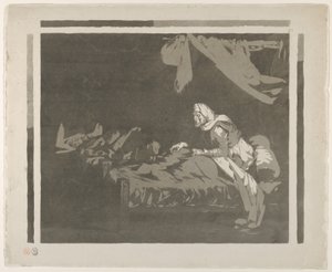Wnętrze Szpitala Wojskowego, 1828 lub wcześniej., 1828 lub wcześniej. autorstwa Eugène Delacroix