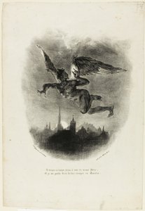 Latający Mefistofeles autorstwa Eugène Delacroix