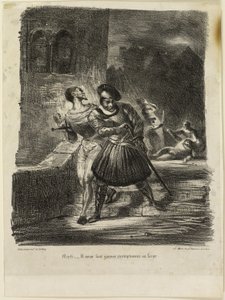 Mefistofeles i Faust Uciekający po pojedynku autorstwa Eugène Delacroix