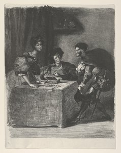 Mefistofeles przedstawia się Marcie Goethe, Faust, 1825-27., 1825-27. autorstwa Eugène Delacroix