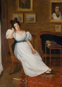 Portret Madame Simon, 1850. autorstwa Eugène Delacroix
