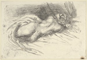Studium kobiety widzianej z tyłu, 1833., 1833. autorstwa Eugène Delacroix