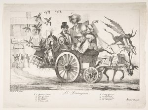 Wyprowadza się Izba Cenzorów, 1822. autorstwa Eugène Delacroix