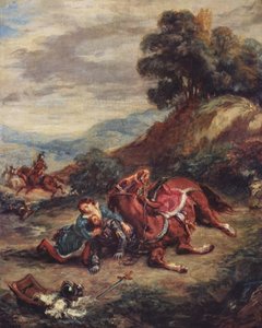 Śmierć Lary autorstwa Eugène Delacroix