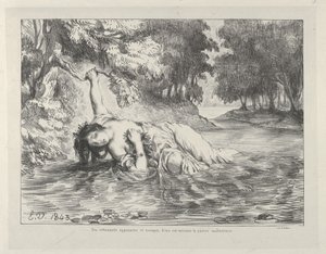 Śmierć Ofelii, 1843., 1843. autorstwa Eugène Delacroix