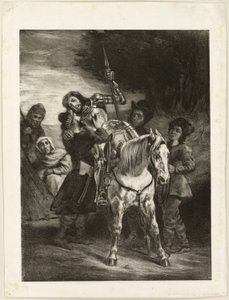 Ranny Goetz pod opieką Czechów autorstwa Eugène Delacroix