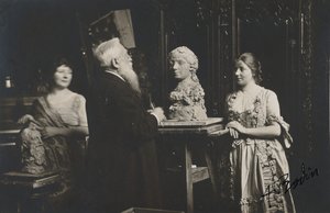 [Madame Bardey, Rodin i Henriette, 31 Rue Campagne-Premiere, Paryż], 1915-1916. autorstwa Eugène Druet