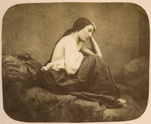Portret kobiety autorstwa Eugène Durieu