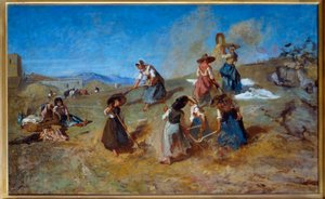 Żniwa Obraz Eugene Fromentin (1820-1876) 1875 Nd. 0,78x1,2 m Rouen, Muzeum Sztuk Pięknych autorstwa Eugène Fromentin