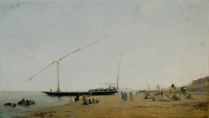 Nad Nilem, niedaleko Philae, 1871. autorstwa Eugène Fromentin