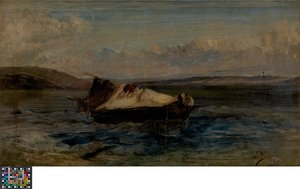 Mała łódź autorstwa Eugene Isabey