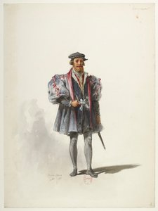 Btv1b84558104 07 - Saint-Saëns - Henryk VIII - Modele kostiumów - Lacoste - 7. Seigneur autorstwa Eugene Lacoste