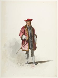 Btv1b84558104 14 - Saint-Saëns - Henryk VIII - Maquettes de costumes - Lacoste - 14th Costume autorstwa Eugene Lacoste