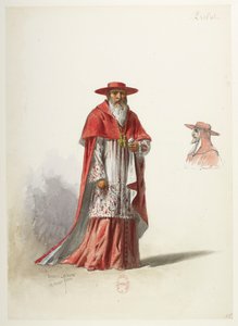 Btv1b84558104 27 - Saint-Saëns - Henryk VIII - Modele kostiumów - Lacoste - 27. Prałat autorstwa Eugene Lacoste