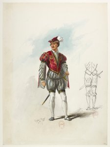 Btv1b84558104 66 - Saint-Saëns - Henryk VIII - Maquettes de costumes - Lacoste - 64th Costume autorstwa Eugene Lacoste