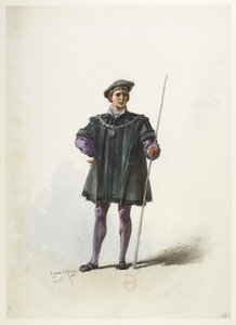 Btv1b84558104 70 - Saint-Saëns - Henryk VIII - Maquettes de costumes - Lacoste - 68th Costume autorstwa Eugene Lacoste